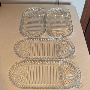 Vintage Anchor Hocking "Smoke and Sip” Luncheon Plates - 4 pieces